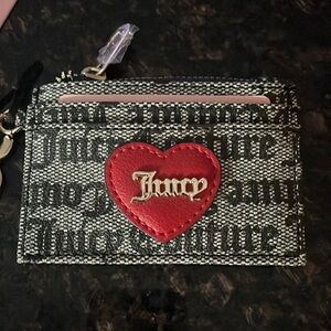 Juicy Couture Black Beige Love Actually Card Case